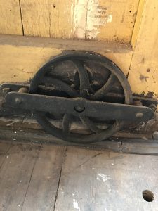 Barn door wheel